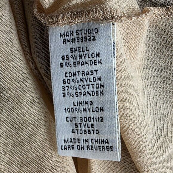 Max Studio Nearly Nude Lacey Layer Top Size Medium - Picture 11 of 11